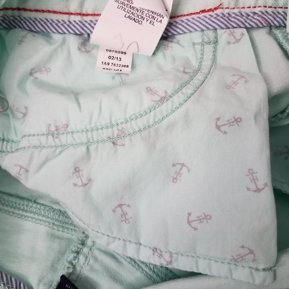 Tommy Hilfiger Women's Size 8 Denim Shorts Mint Green - Picture 9 of 11